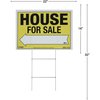 Sunburst Systems Sign House For Sale 22 in x 32 in Corrugated Plastic with Step Stake 3830
